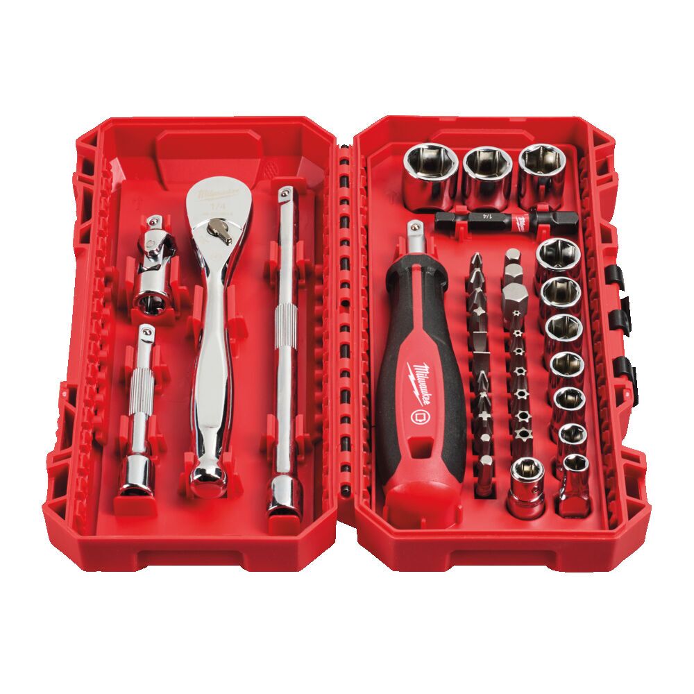 Milwaukee Bitssett m/skrall 1/4'' 38deler - Bilde 2