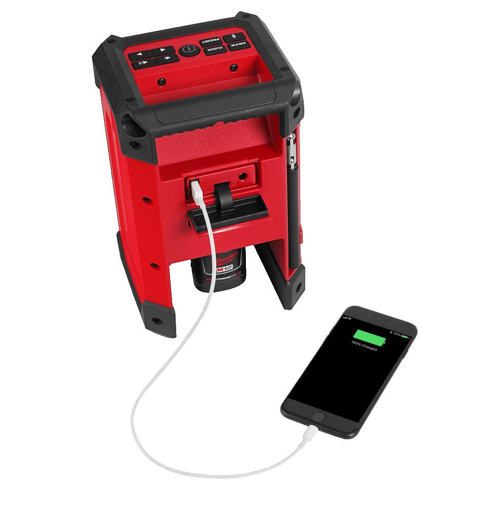 Milwaukee M12 RCDAB+-0 Radio DAB+ m/ladefunksjon - Bilde 2