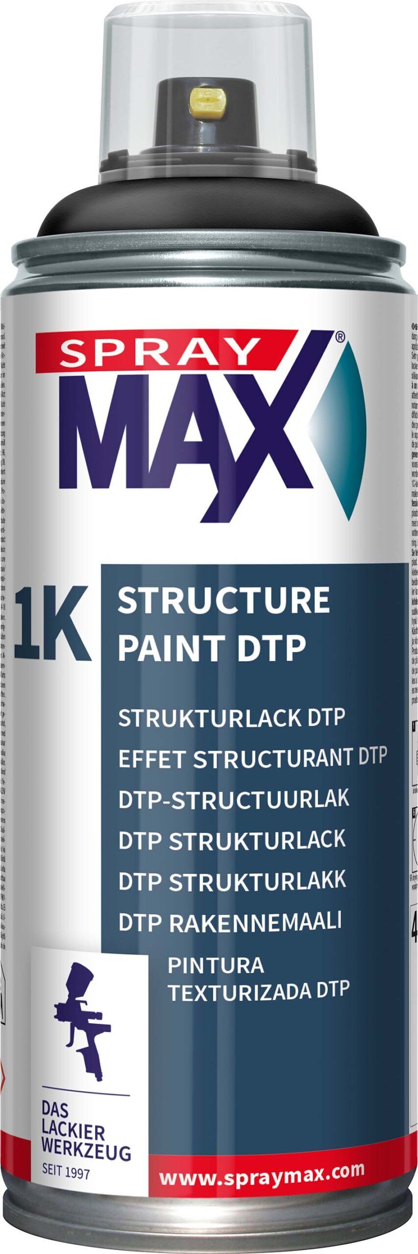SprayMax 1K Strukturlakk DTP Sort 400 ml