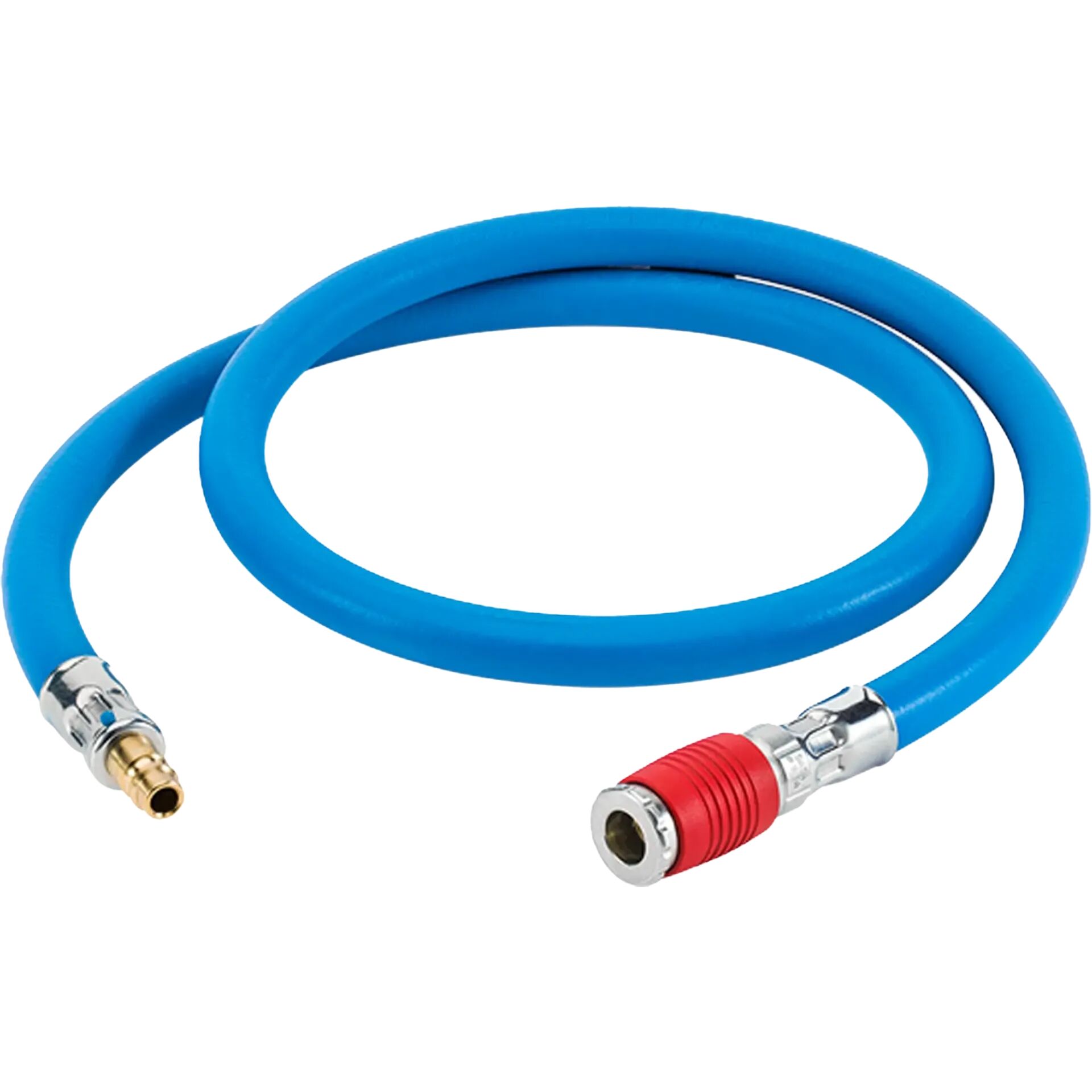 Sata  air hose, blue, 9mm, 1.2 m with quick coupling, red an