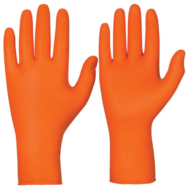 Hanske engangs nitril Orange S