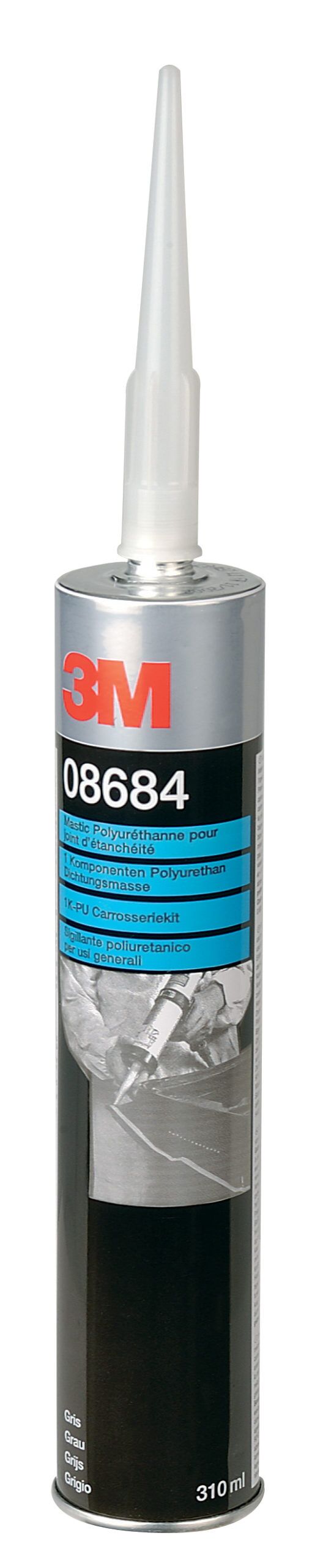 3M 8684 Polyuretan lim- og tetningsmasse i patron GRÅ - Bilde 2