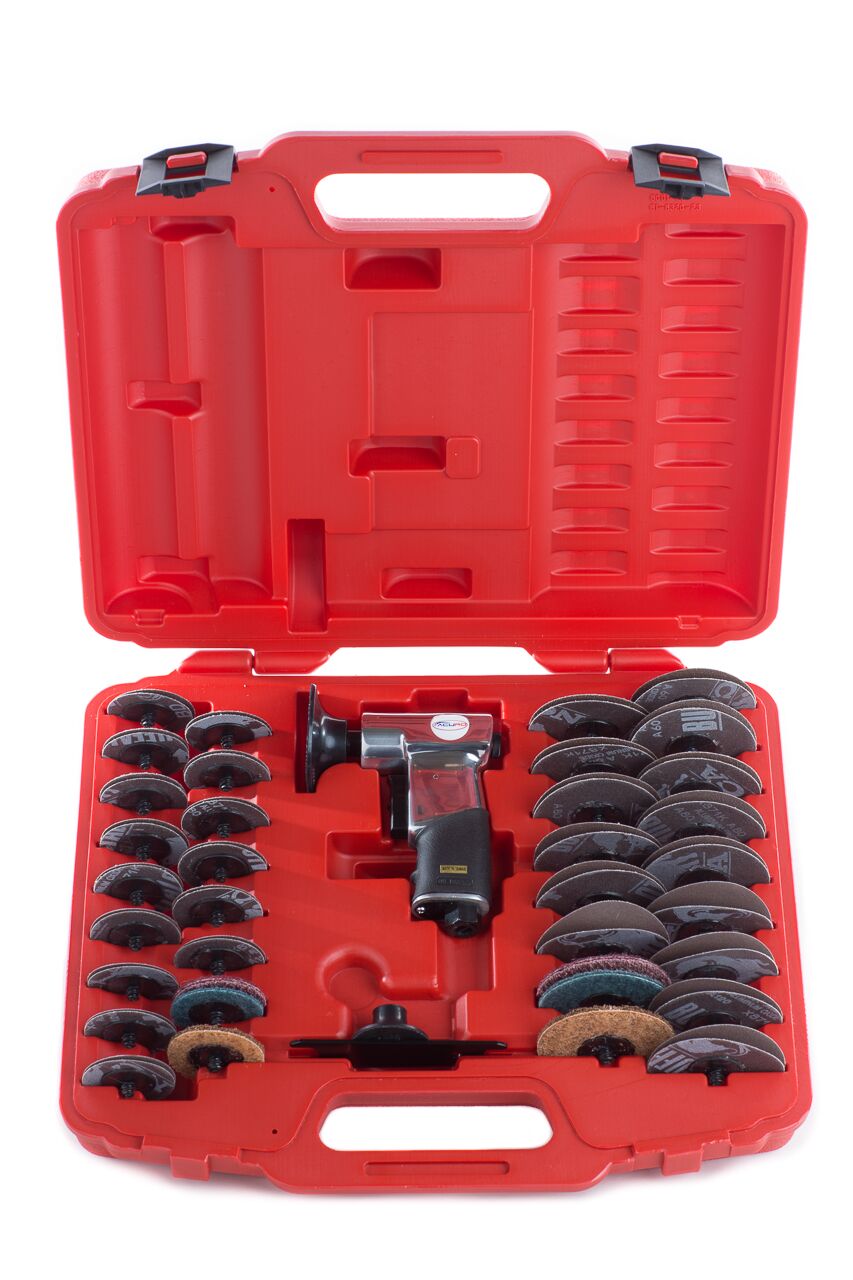 Acuro Mini sliper sett 70 deler for 2" & 3" disker i koffert