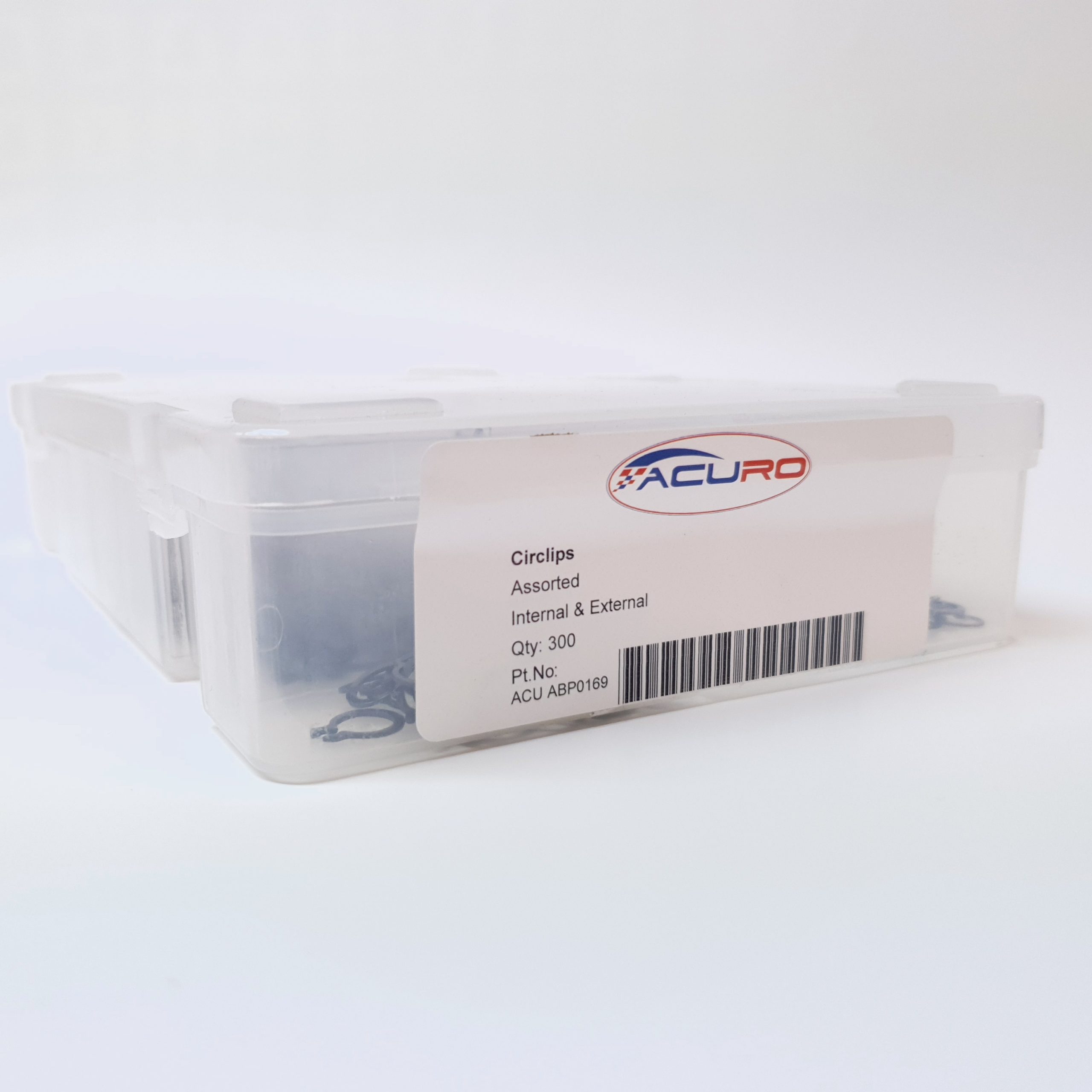 Sortiment Låsringer innv/utv 8-25mm 300deler