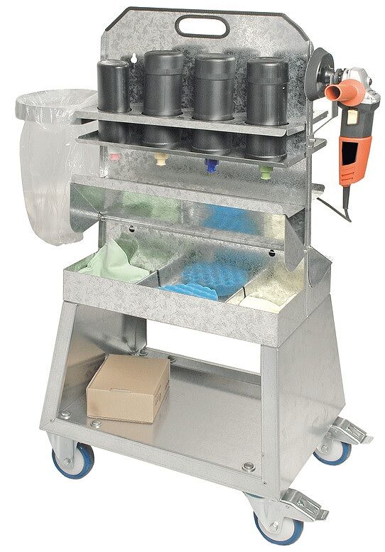 B-Tec Poleringsvogn JIMMY-03 komplett 3 deler