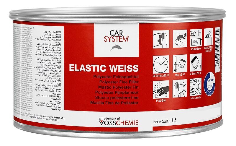 CarSystem Elastic hvit finsparkel 3kg