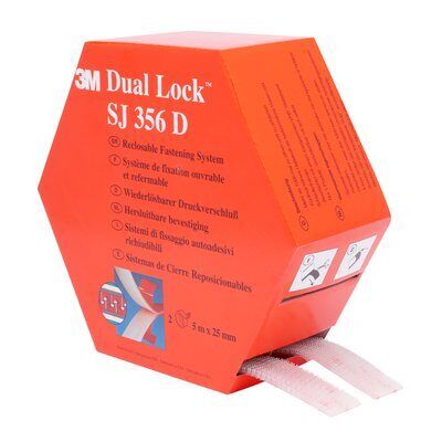 3M SJ356D Dual Lock Festesystem  Dispensereske, 2 x 25mm x