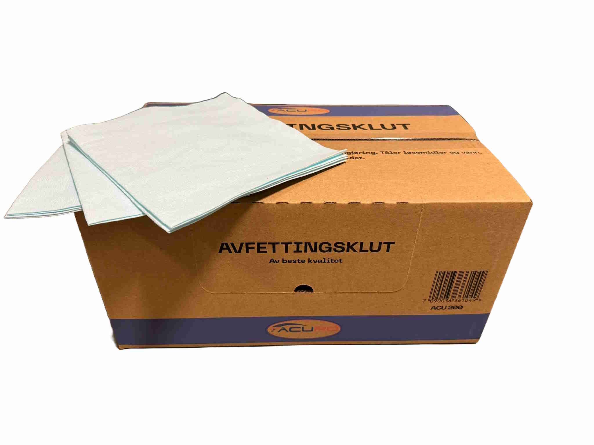 Acuro Avfettingsklut 38x42 1/4 foldet 200 ark. - Bilde 2