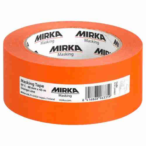 Mirka Masking Tape 90°C Orange Line 48mmx45m, 18/Pack
