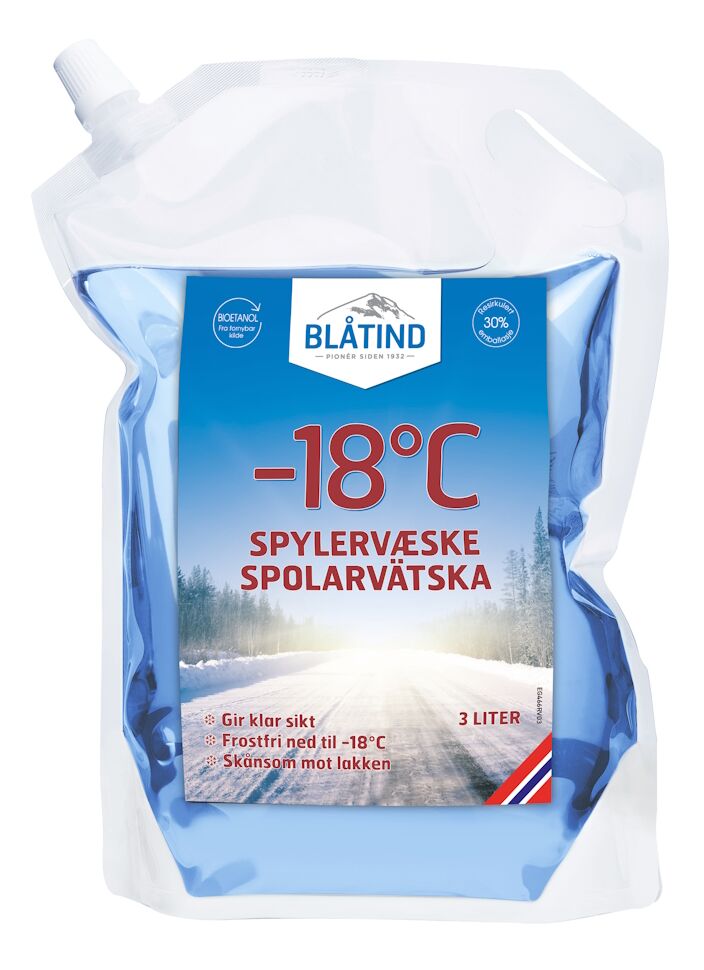 Blåtind Spylervæske FB-18 3 L pose (192 pr pall)