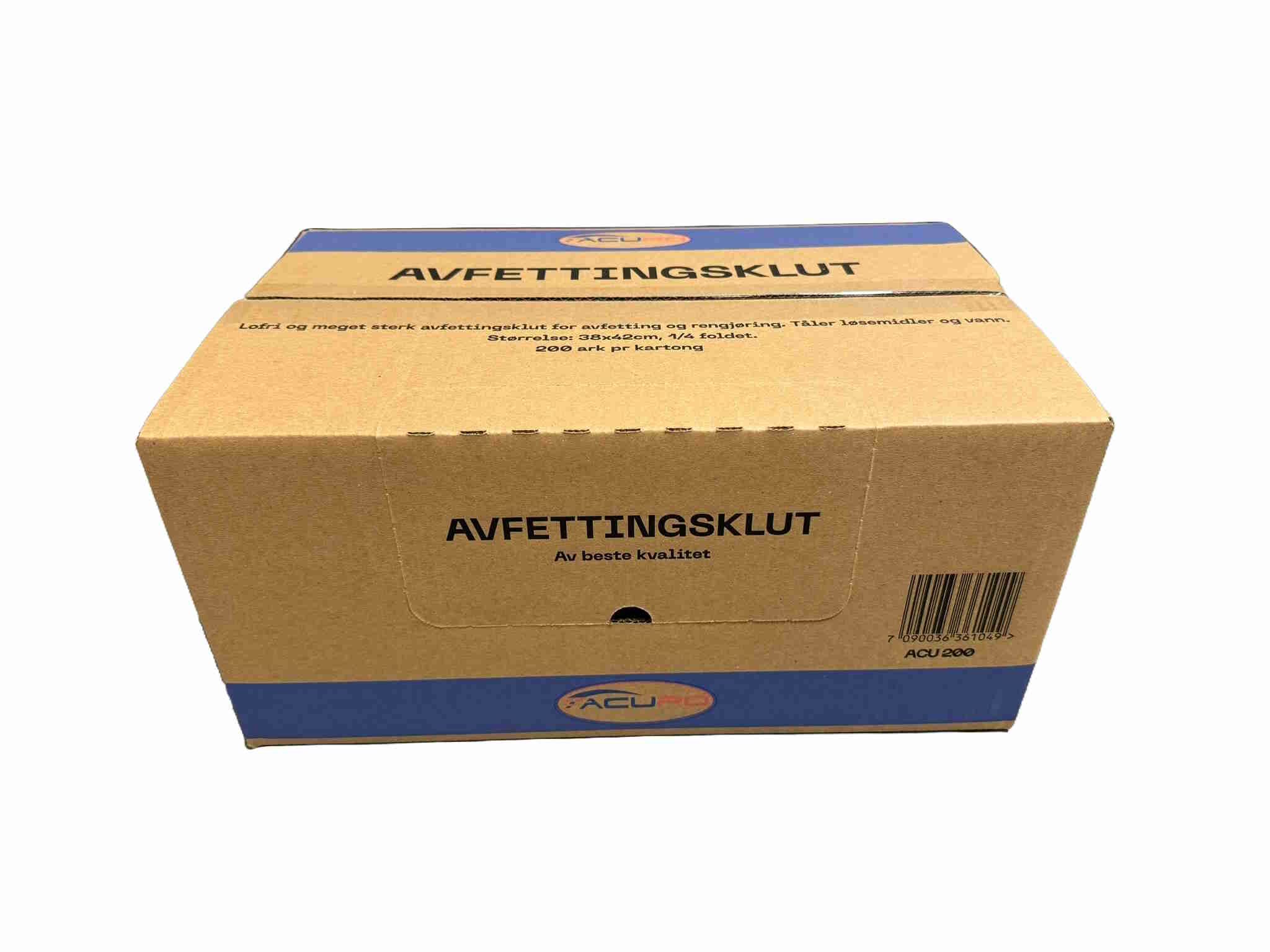 Acuro Avfettingsklut 38x42 1/4 foldet 200 ark.