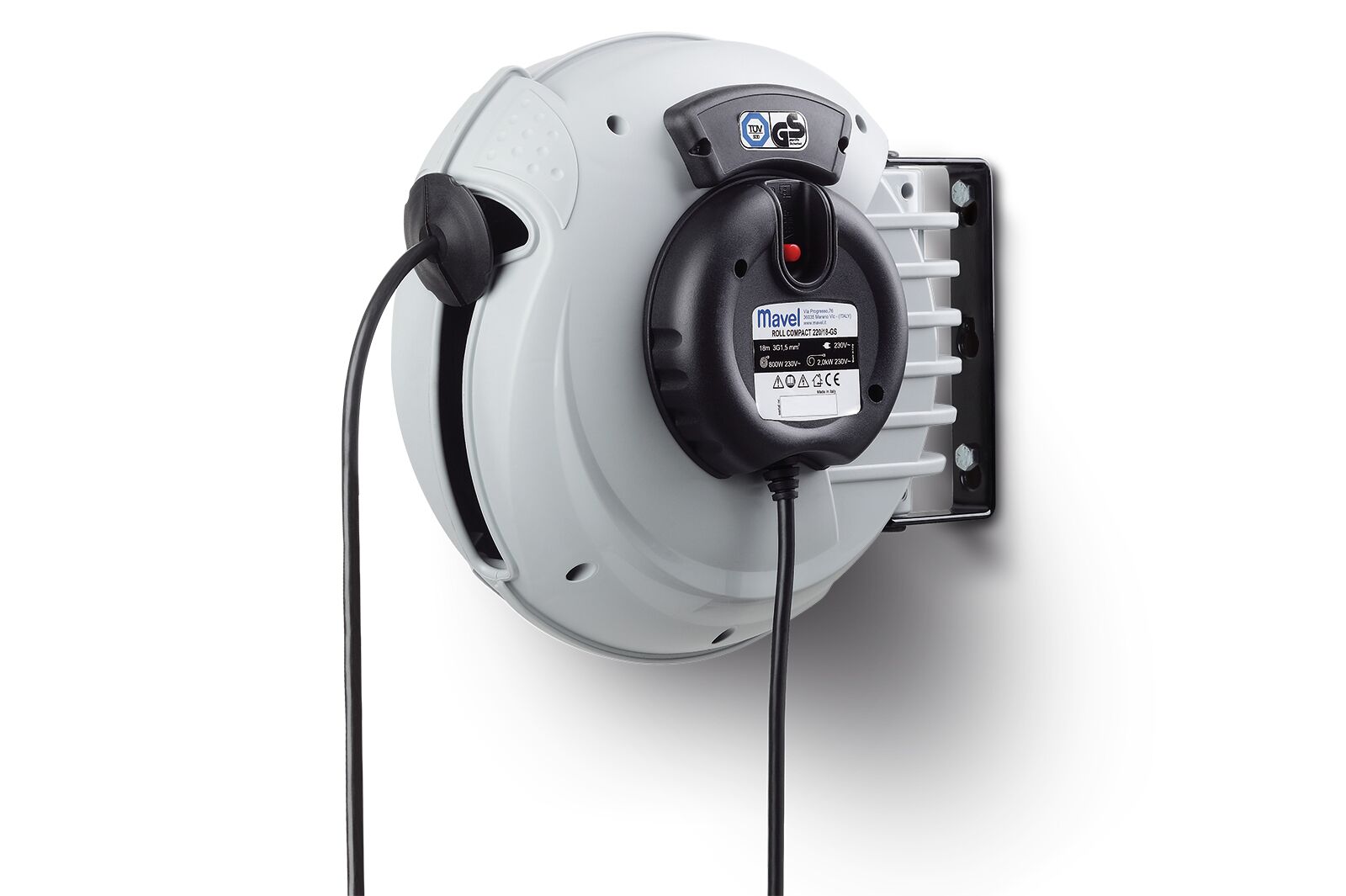 Mavel Roll Compact Eltrommel 230v 15M 3x2,5 Schuko 3000w