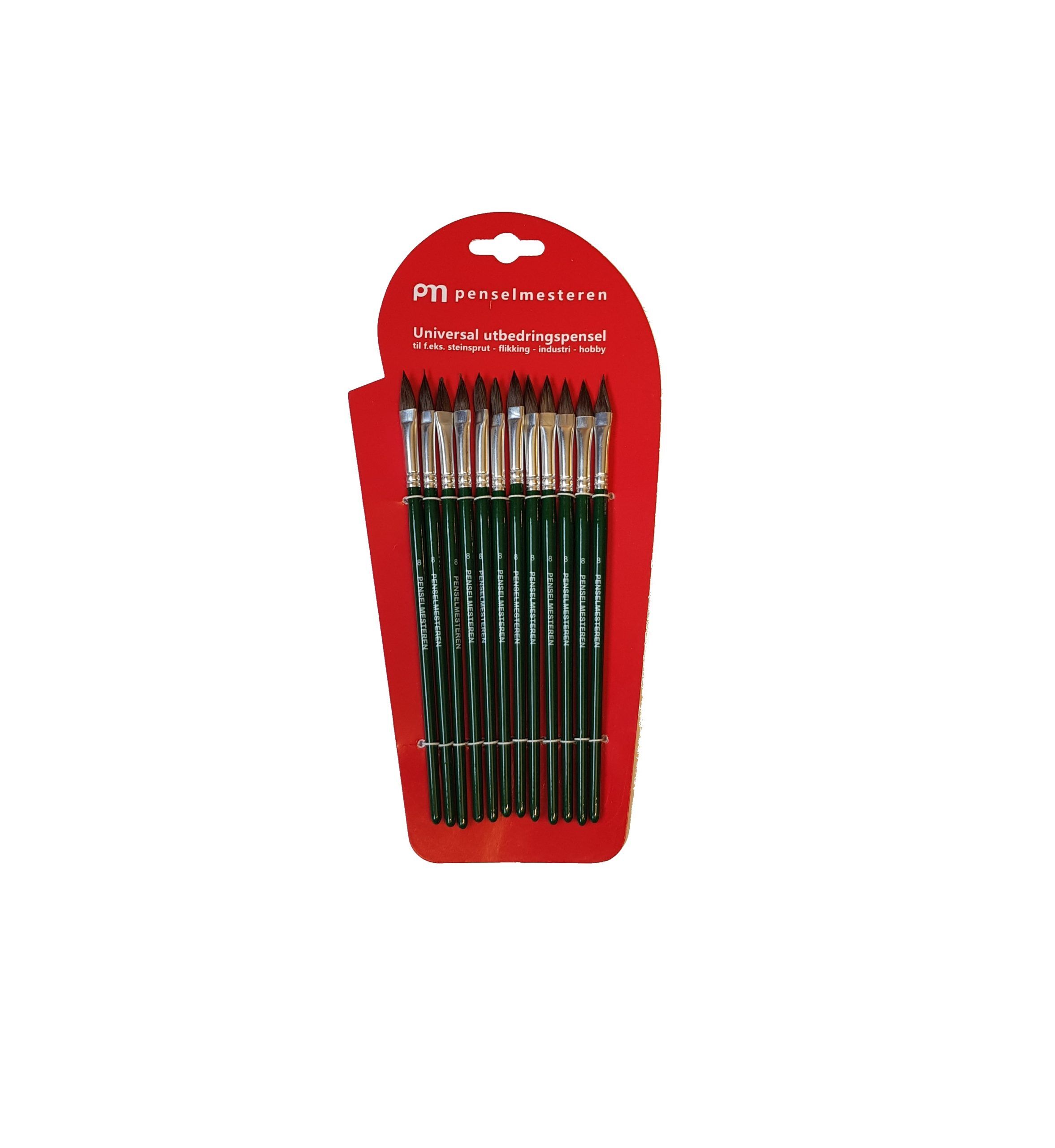 Autopensel / billakkpensel Ø 8mm, 12 stk/ark