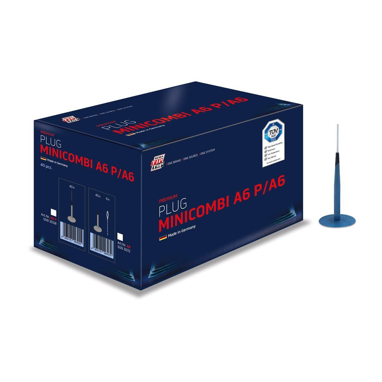 Minicombi Innvendig plugg A-6  6mm 40stk