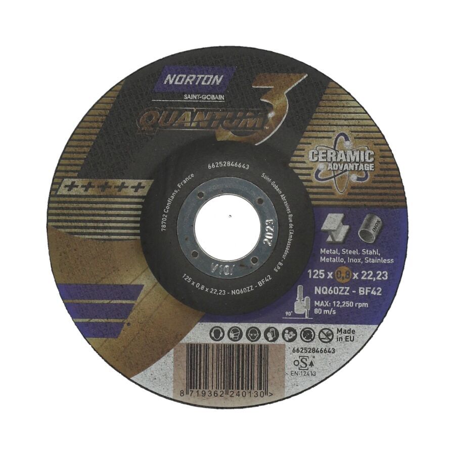 Norton Quantum 3 kappeskive Nor Nq60zz 125x0,8x22,23 T42