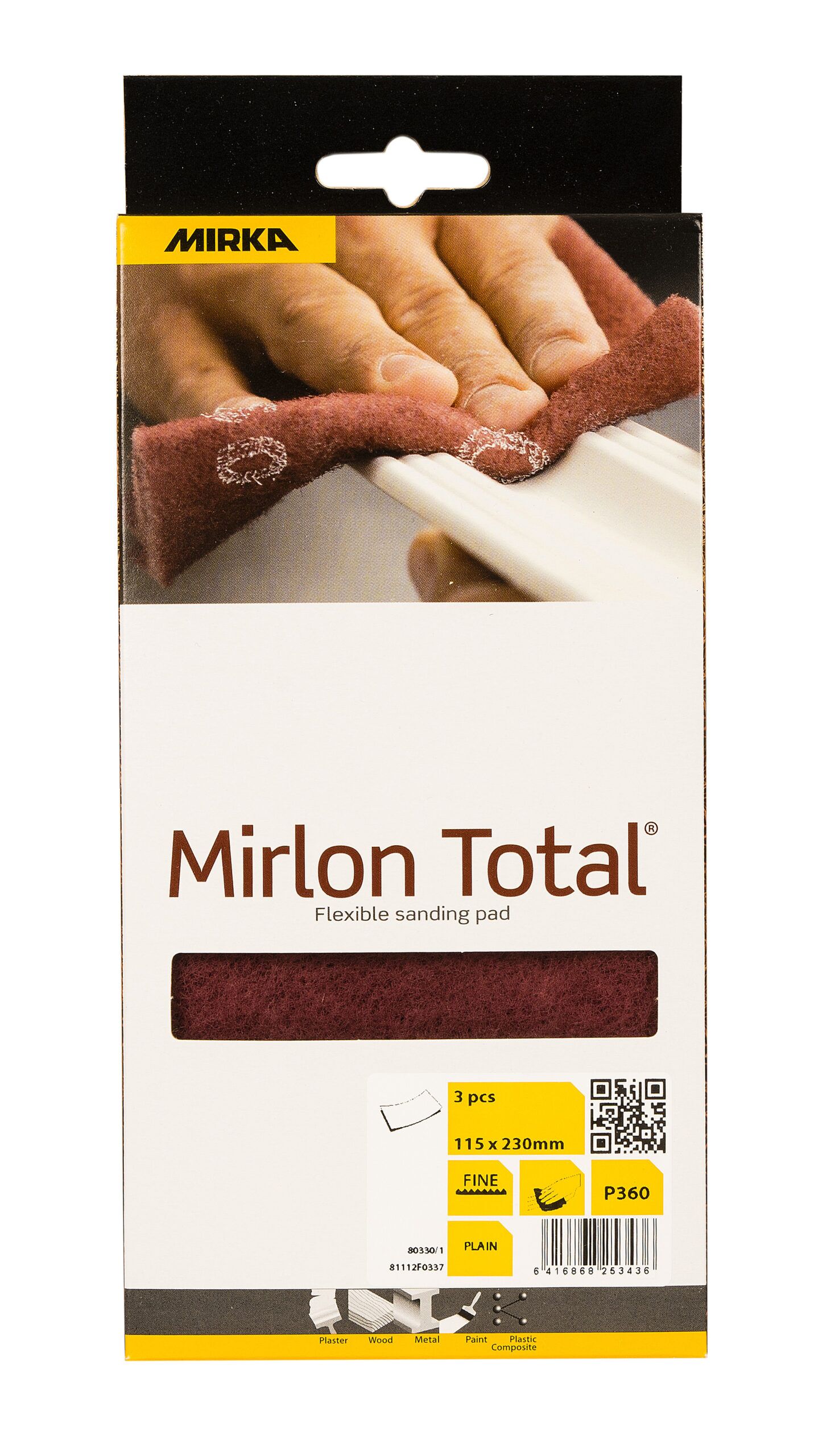 Mirka Mirlon Total 115x230mm VF 360 (3pk) FP