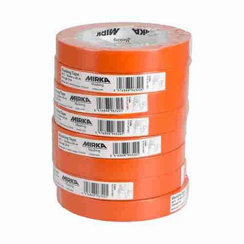 Mirka Masking Tape 90°C Orange Line 18mmx45m, Pk48/Stk - Bilde 2
