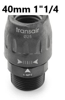 TransAir 213918 Tilkobling 40mm med 1"1/4 BSB utv.