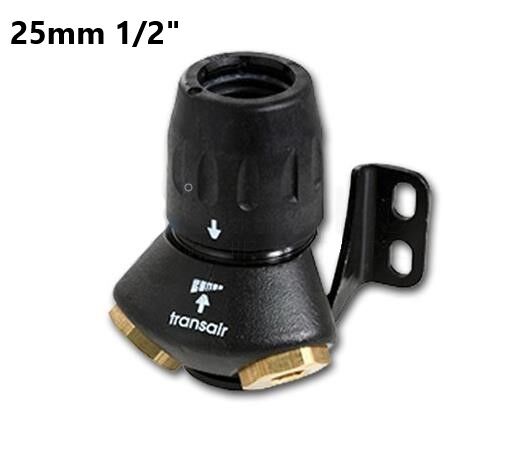 TransAir 288065 Veggbrakett 25mm m/2stk 1/2" BSP uttak