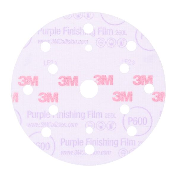 3M 51156 Hookit Purple Sliperondell 260L+, P600, 150 mm - Bilde 2