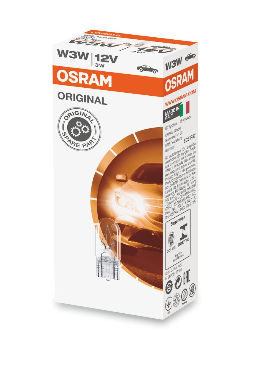 Osram Glassokkel, W3W, W2.1x9.5d, 12 V - Bilde 2