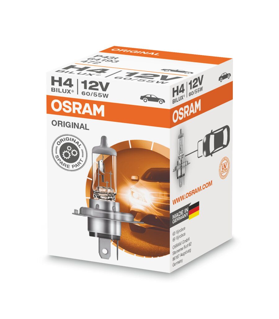 Osram H4, 60/55W, P43t, 12 V - Bilde 2