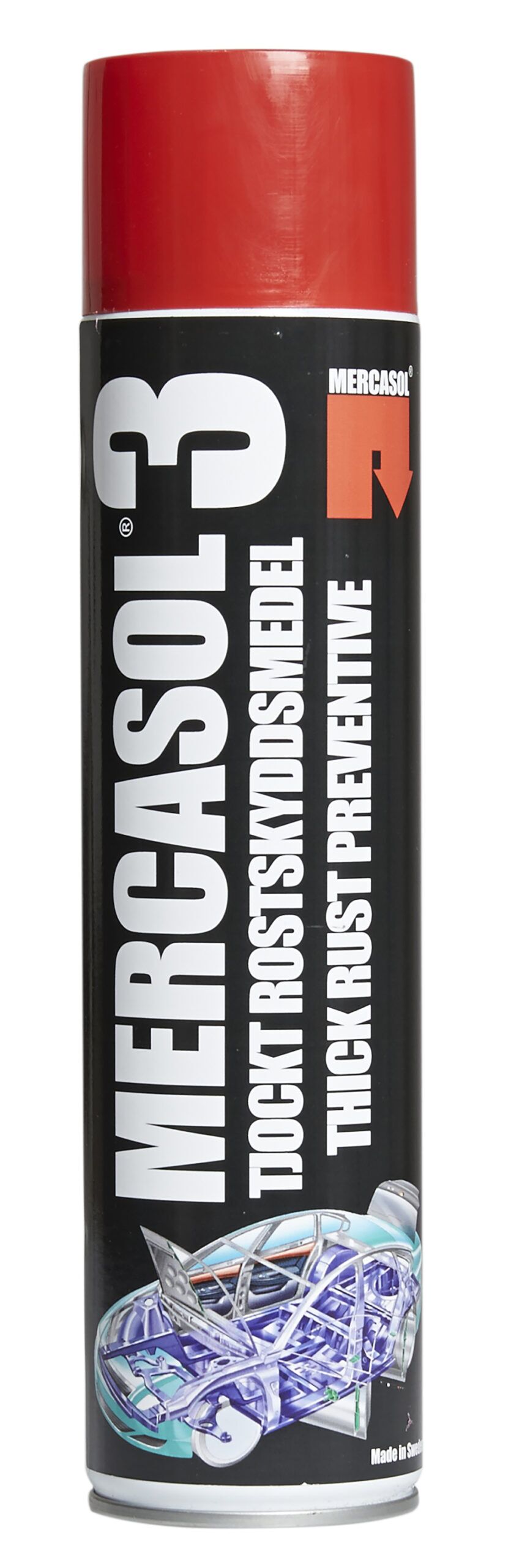 Mercasol 3 Understellsmasse Spray Svart 600 ml