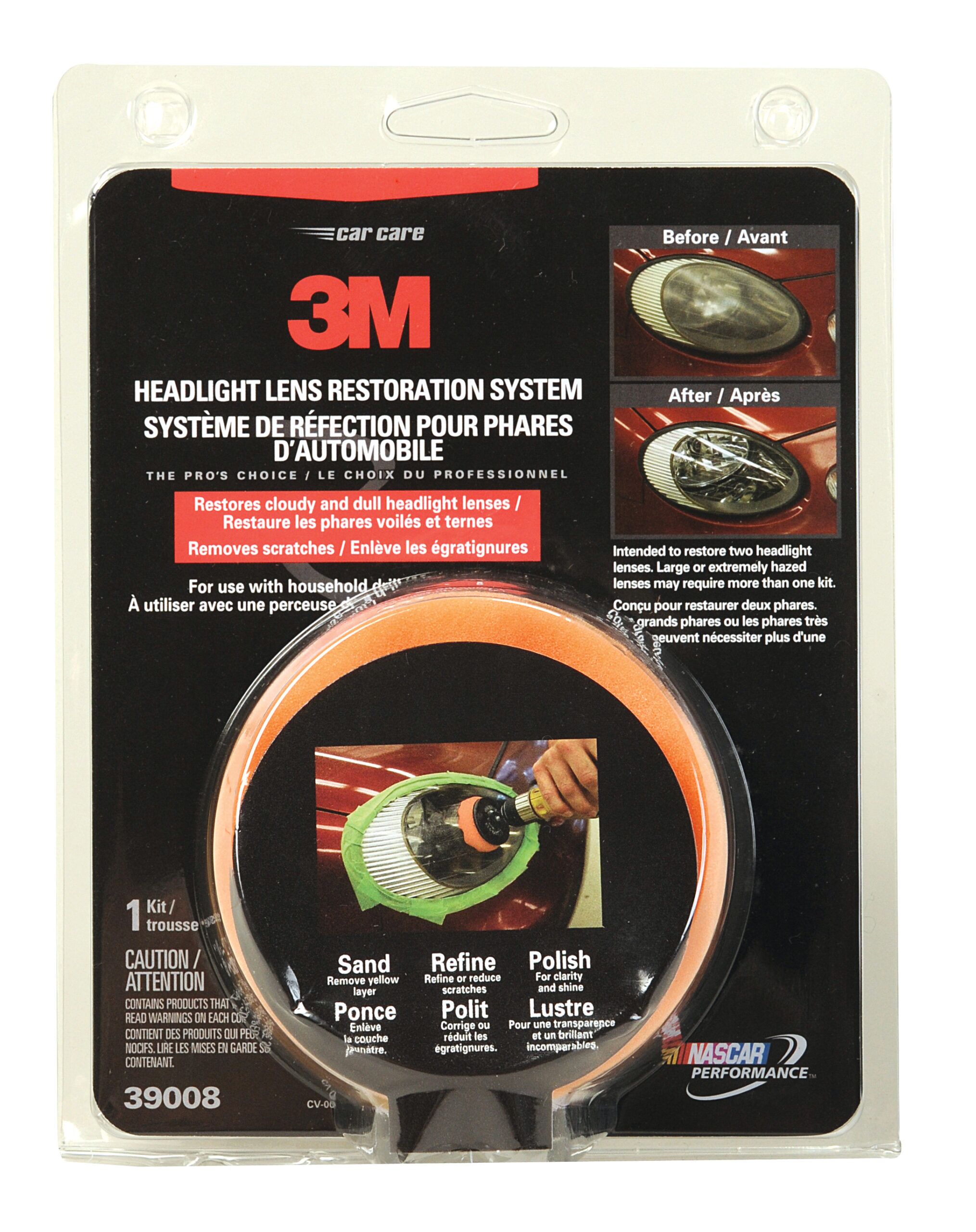 3M 39073 Headlight Restoration Kit, - Bilde 2