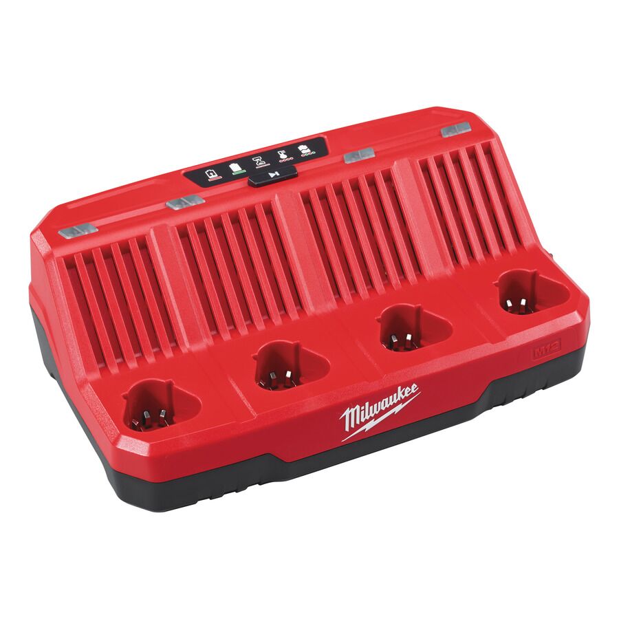 Milwaukee M12 C4 M12 Multilader. Lader Opp Til 4 Batterier
