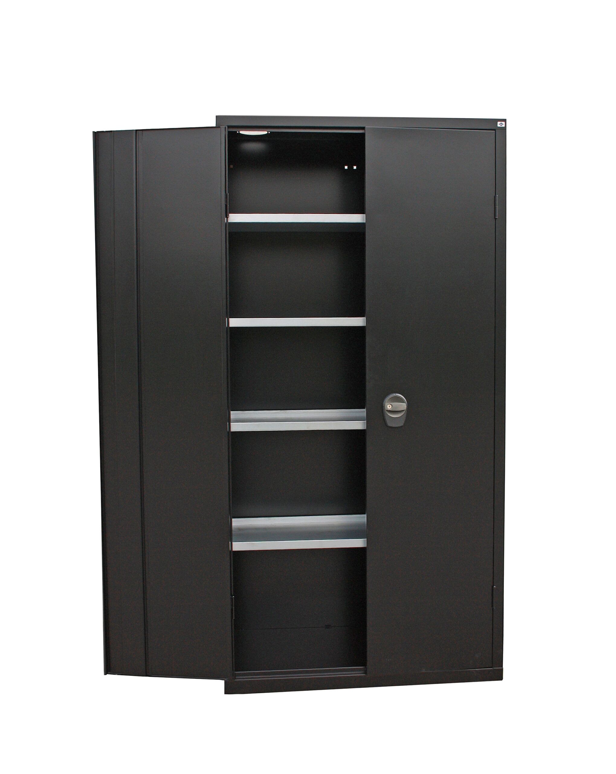 Kjemikalieskap Svart 200x100x45cm inkl 4 hyller