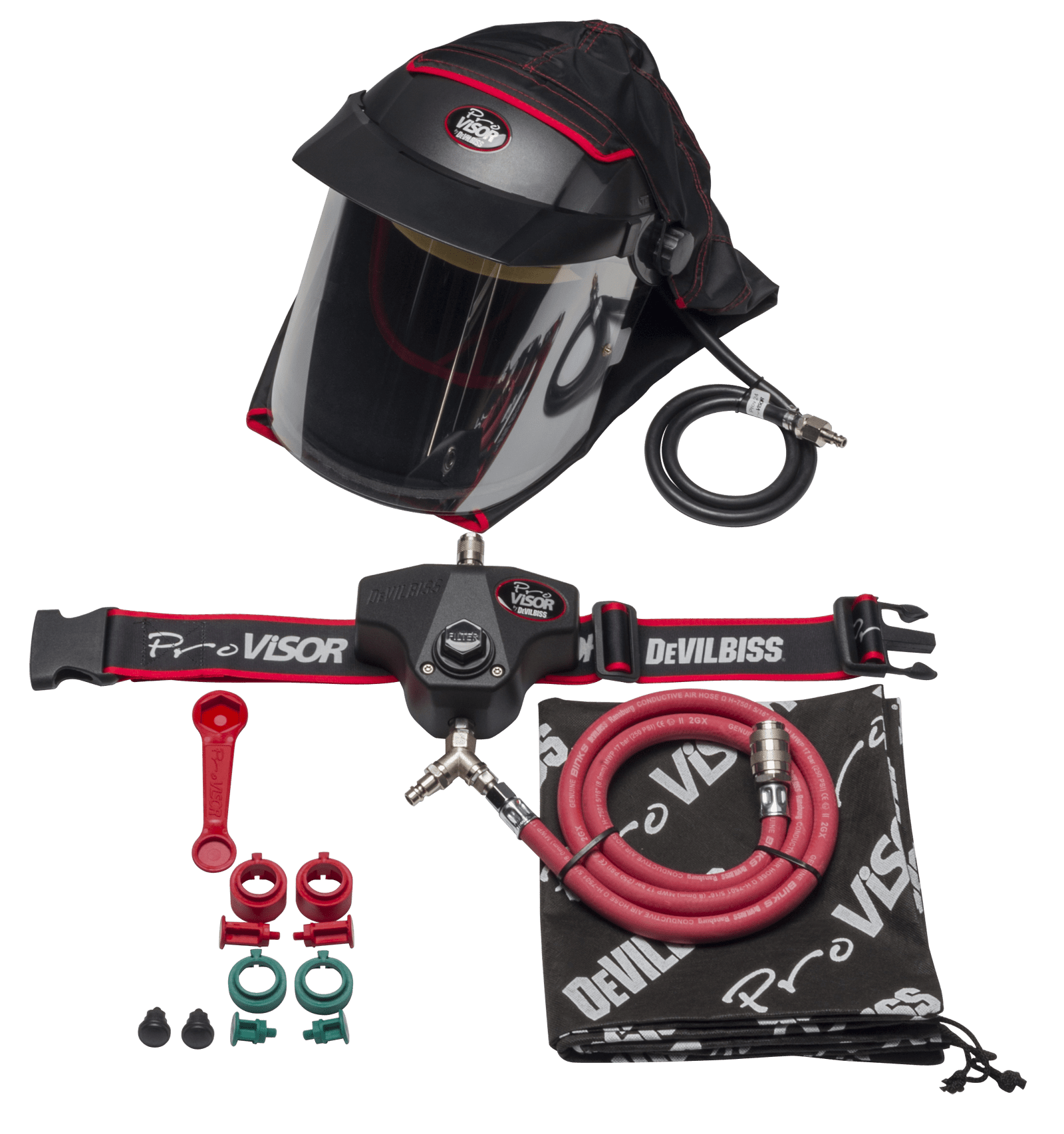 Devilbiss pusteluftmaske komplett