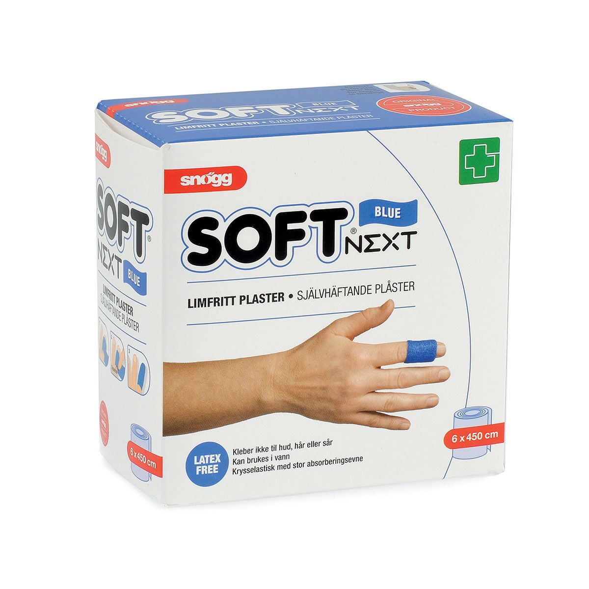 Snøgg Soft NEXT Plaster 6cmx4,5m Blå