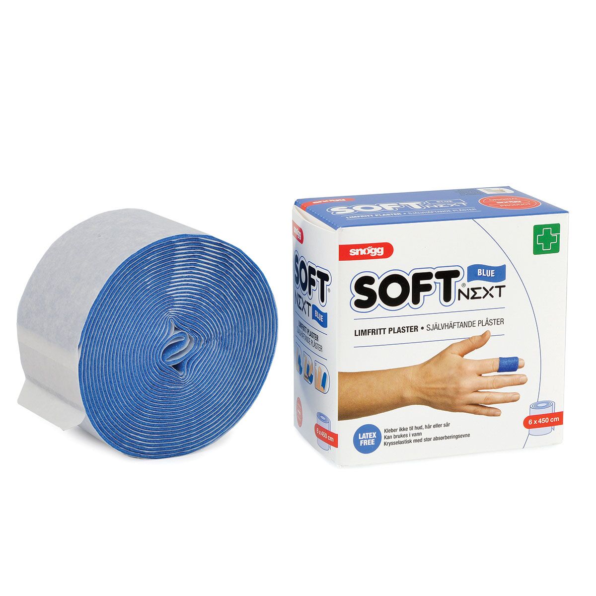 Snøgg Soft NEXT Plaster 6cmx4,5m Blå - Bilde 2