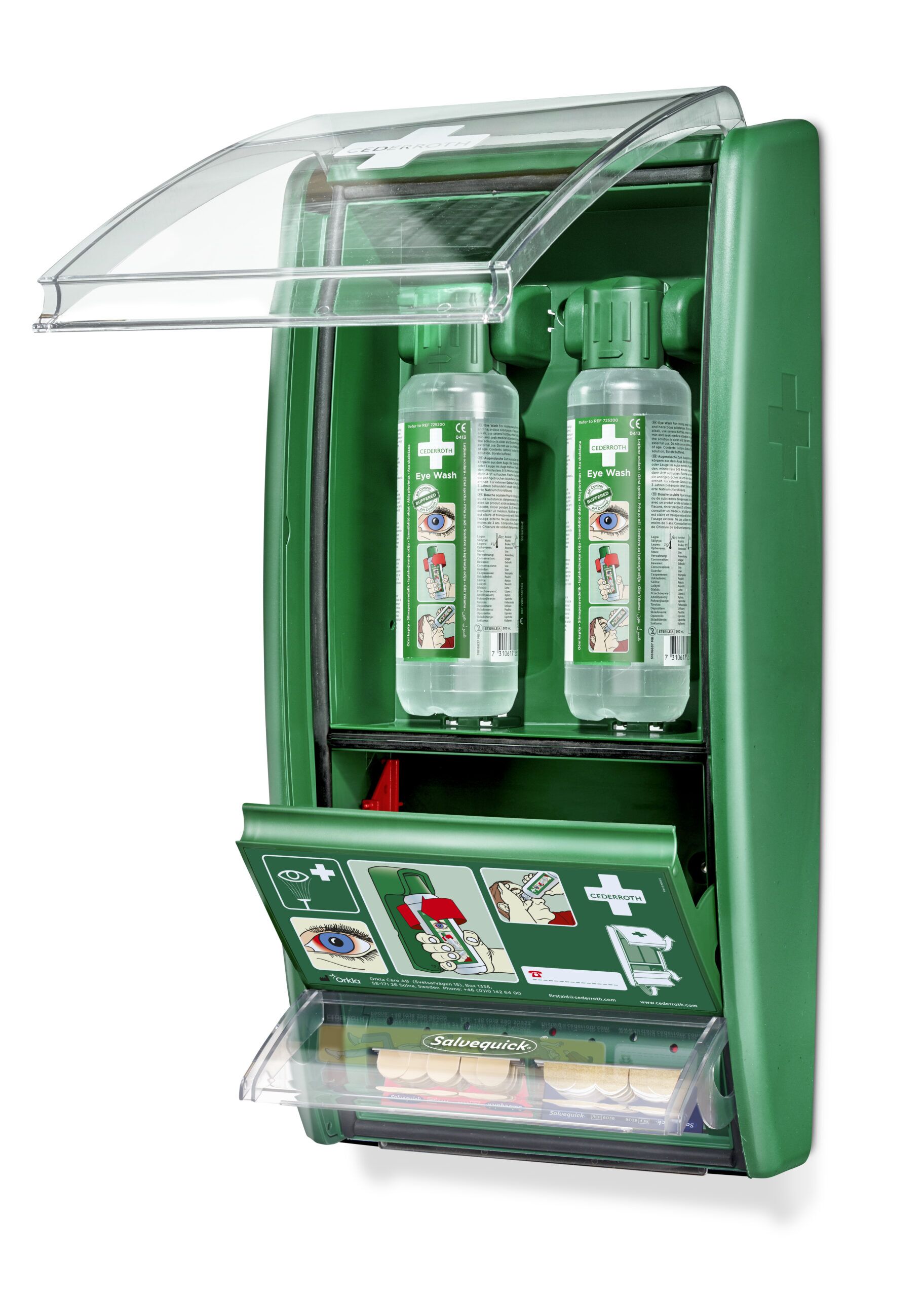 Cederroth Øyeskyll stasjon, inkl 2 x 500 ml bufret Øyedusj o - Bilde 2