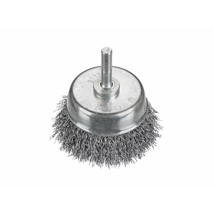 Koppstålbørste med spindel 75mm. 0.3mm ståltråd