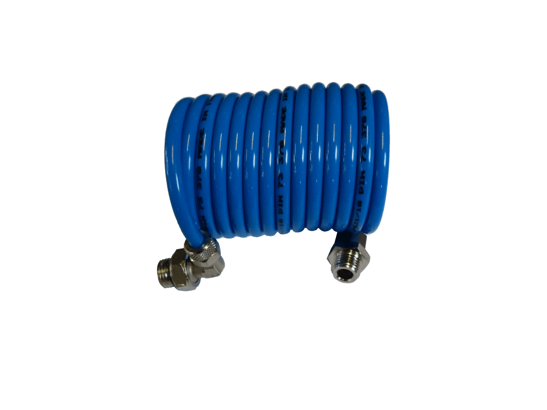 B-Tec Spiralslange 1m med vinkel og rett nippel Part Y-3