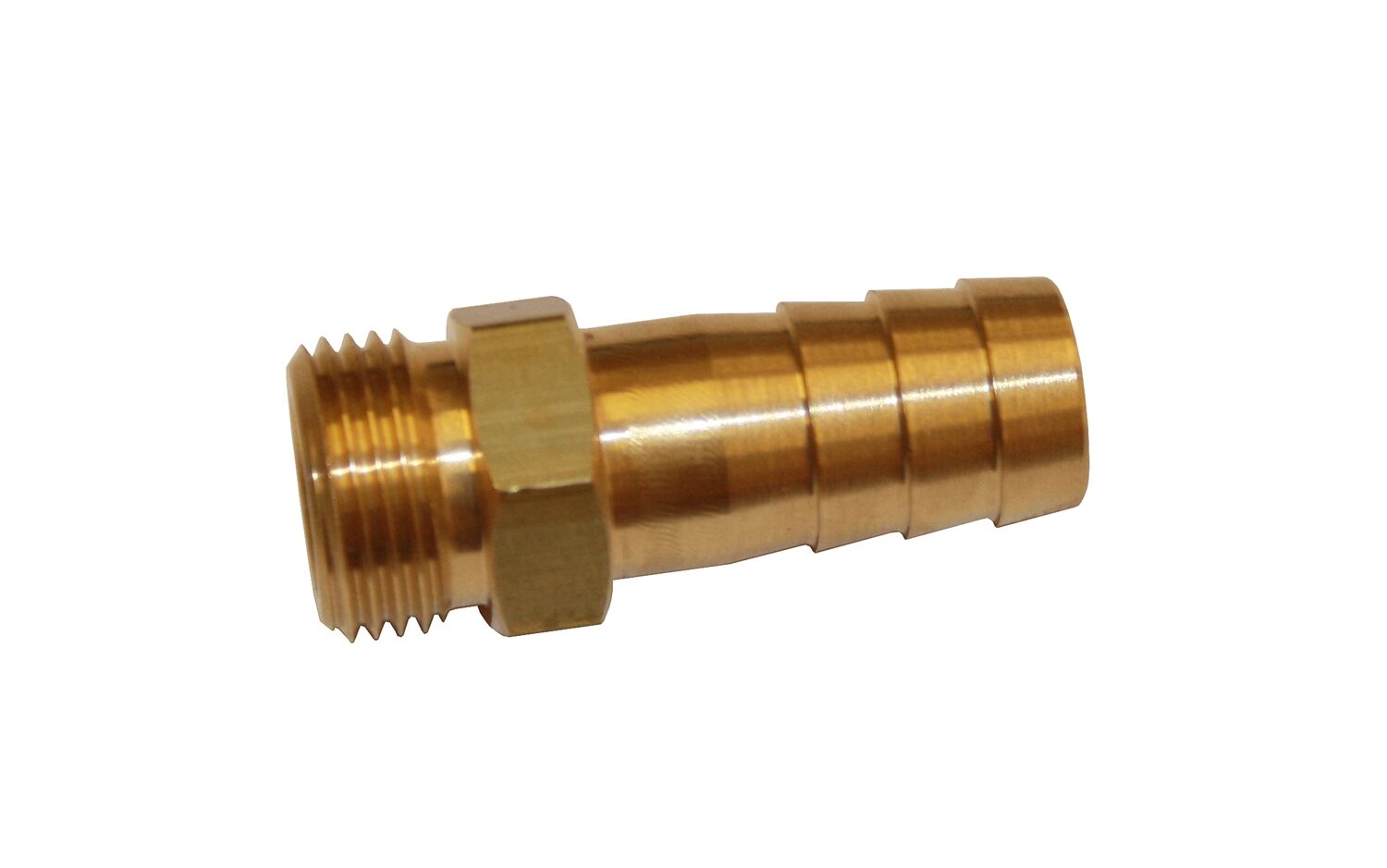 Slangenippel med R1/4" utv.gjenge for 13mm slange. Messing