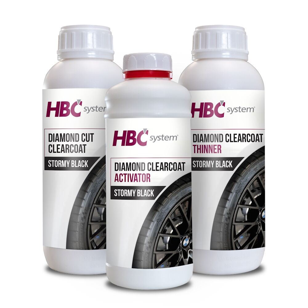 HBC Diamond Cut Clearcoat Stormy Black Paint - 3 liter kit